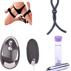 Kinky Couples Bondage Dick & Clit Set 4 Items Zwart - Spannend voor koppels - Sex speeltjes - Sex toys - Bondage - Erotiek - Stimulerend voor clitoris - Sexspelletjes voor mannen en vrouwen - Stimulerend voor G-spot - Seksspeeltjes - Stimulator