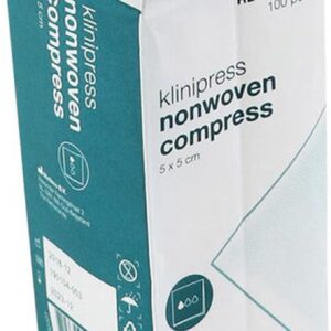 Klinion non-woven kompres 5 x 5 cm- 200 x 100 stuks voordeelverpakking