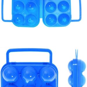 Kunststof Eierdoos 6 Eieren Blauw - Koelkast Eieropbergbox Plastic Bewaardoos - Ei Opberg Draagbaar