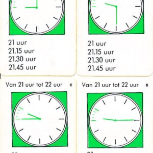 Kwartet klok kijken digitaal 6 Groen (zie omschrijving)