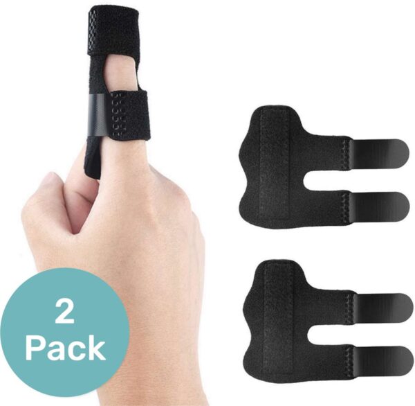 LBB Vingerspalk - 2 Pack - Top - Voor links & rechts - Splint - Brace - Wijs - Triggerfinger - Ring - Mallet - Pink