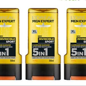 L'Oréal Men Expert Invincible Sport 5-in-1 Shower Gel 3x300ml