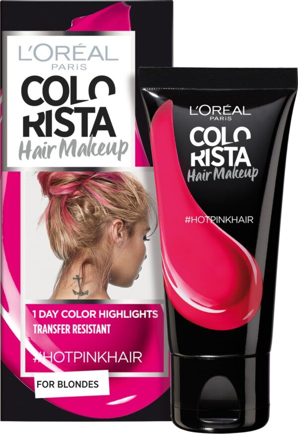 L'Oreal Paris Colorista Hair Makeup - Hot Pink - 1 Dag Haarkleuring