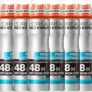 L'Oréal Paris Men Expert Fresh Extreme 48H Deodorant Spray - 6 x 150 ml - Voordeelverpakking
