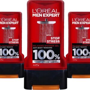 L'Oréal Paris Men Expert Relaxing Douche Gel Stop Stress XL Bundelverpakking - 3 x 300 ml