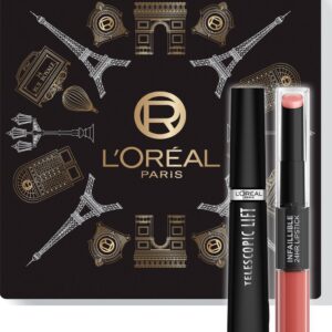 L'Oréal Paris Telescopic Lift Mascara + Infaillible 24H Lipstick 312 Incessant Russet Lipstick Giftset - Geschenkset