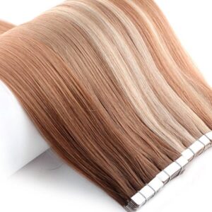 LUXEXTEND Invisible Tape Hair Extensions #P14/60A | 10 Stuks | 25 gram | 60CM