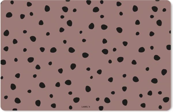 Label2X - Knutselmat Dots Oudroze - 140x90cm - XL - Placemats