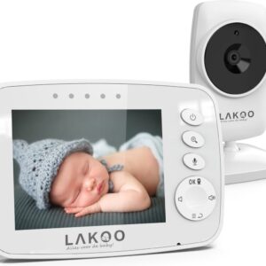 Lakoo® MiniGuard Vision B - Babyfoon met monitor - Babyfoon - Nachtzicht - Terugspreekfunctie -Compacte Babyfoon met Monitor & Camera - Babymonitor