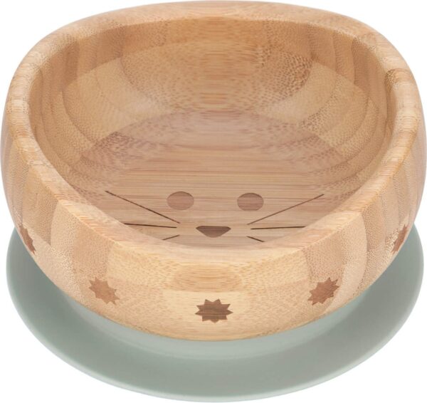 Lässig Bamboe Bowl Little Chums Cat groen