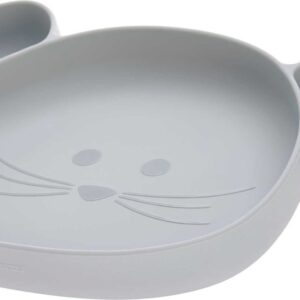Lässig Section Plate Silicone - Little Chums Mouse Grey