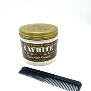 Layrite Superhold Hair Pomade XL 297 gr. + Zakkam
