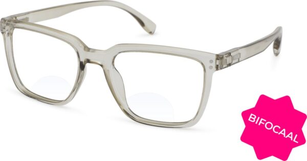 Leesbril Vista Bonita Cubo XL Bifocaal-Kadushi Silver-+4.00