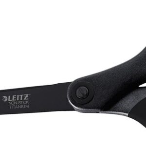 Leitz schaar, 20,5 cm, anti-klevend titanium, zwart 5 stuks