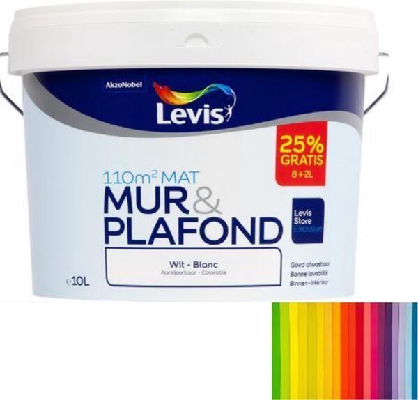 Levis Muur en Plafond - mat - As - 10L