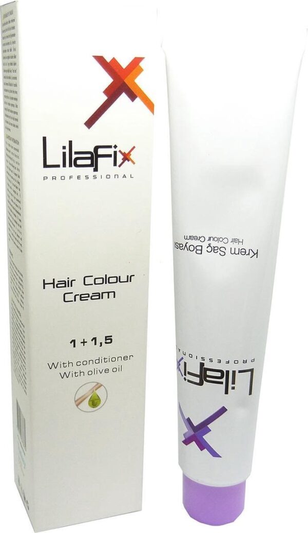 LilaFix Professional Hair Colour Cream Permanente haar kleuring 100ml - 08/1 Light Ash Blonde / Hellblond asch