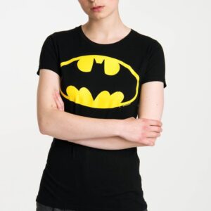Logoshirt Vrouwen T-shirt Batman - Logo - Shirt met ronde hals van Logoshirt - zwart