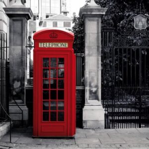 Londen Phone - Fotobehang - 232 x 315 cm - Multi