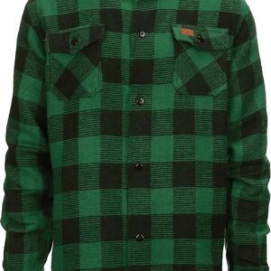 Longhorn - Lumberjack flannel shirt (kleur: Zwart/Groen / maat: XXL)