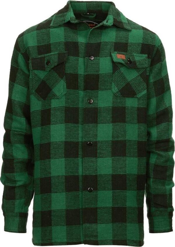 Longhorn - Lumberjack flannel shirt (kleur: Zwart/Groen / maat: XXL)