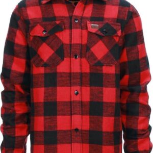 Longhorn - Lumberjack flannel shirt (kleur: Zwart/Red / maat: XXXL)