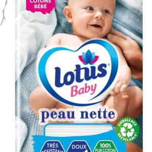 Lotus baby huid - katoen (1 verpakking met 85 Doekjes)