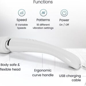 Love Magic® - Elegance - Magic Wand - vibrator voor vrouwen - Clitoris Stimulator - USB oplaadbaar - Wit