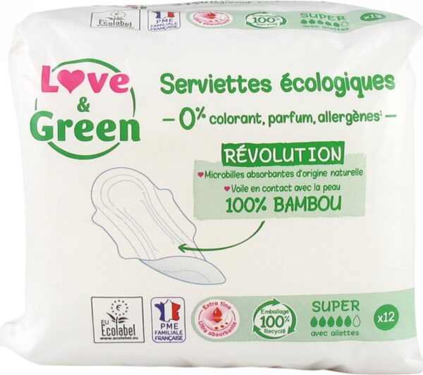 Love & Green Hypoallergene Super 12 Servetten