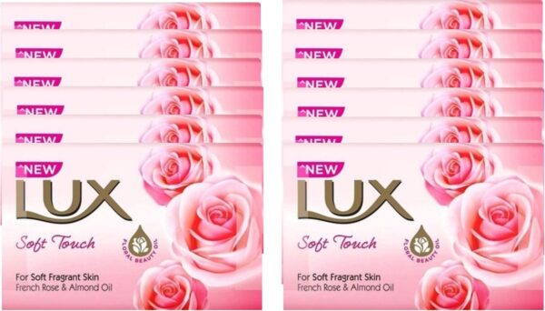 Lux Zeep - Soft Touch - Rose & Almond - 12 x 80 Gram