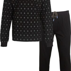 M.E.Q. - Heren Pyjama - Zwart - Maat XL