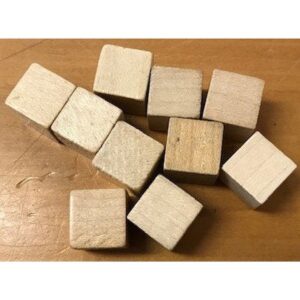 MAB 10 losse blanco houten blokjes