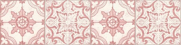 MEDITERRAANSE TEGEL BEHANGRAND | Zelfklevend - rood roze - A.S. Création Only Borders 11