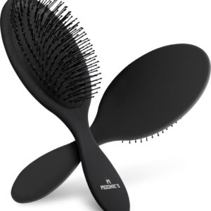 MOONIE'S® Anti Klit Haarborstel - Ronde Borstel - Zwart