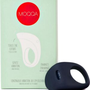 MOQQA Tide Virbrerende Cockring - Zwart - 3 cm