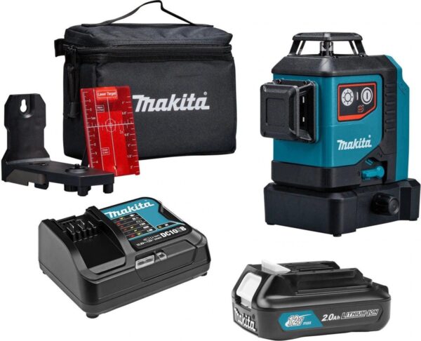 Makita SK700DX Accu Kruislijnlaser 12V Max 2,0Ah rood 3x 360°