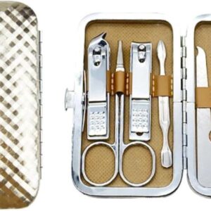 Manicure set (10 delig) - nagelknipper - goud - pedicure set - beautycase