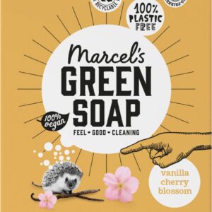 Marcel's Green Soap Shampoo Bar Vanilla & Cherry Blossom - 90 gram