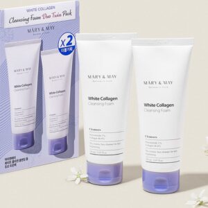 Mary & May White Collagen Cleansing Foam Duo Twin Pack 150ml - Cruelty Free