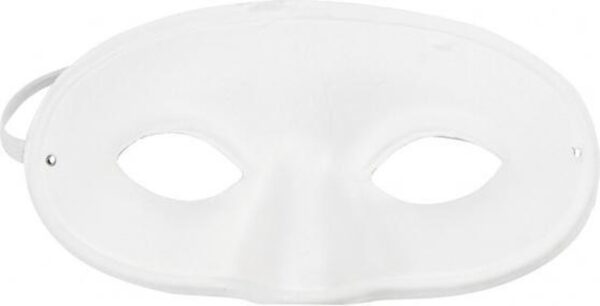 Masker 9,5 X 18,5 Cm Wit Papierpulp 1 Stuk