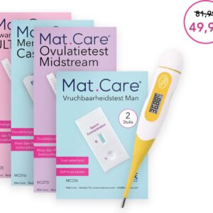 Mat Care fertility check pack - vruchtbaarheidstest man + vrouw - ovulatietest - zwangerschapstest ultra - BBT ovulatiethermometer