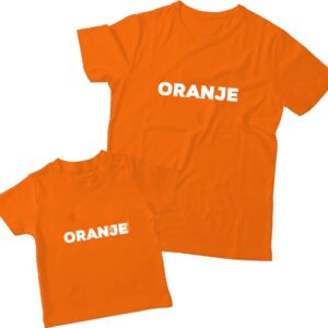 Matching oranje shirts Vader & Kind Oranje | Maat L + 68 | shirts voor vader en kind | WK / EK, Koningsdag, Nederland