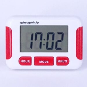 Medicijnalarm met 5 duidelijke alarmen - countdowntimer- Rood
