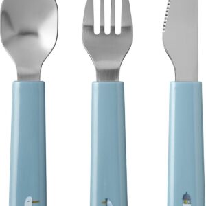 Mepal Mio kinderbestek - 3-delig, vork, mes en lepel - Roestvrij staal - Kinderservies - Sailors Bay