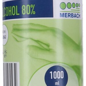 Merbach alcohol 80% navulverpakking- 100 x 1 liter voordeelverpakking