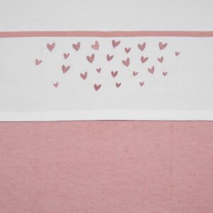 Meyco Baby Hearts wieglaken - old pink - 75x100cm