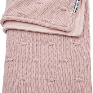 Meyco Baby Knots velvet ledikant deken - pink - 100x150cm