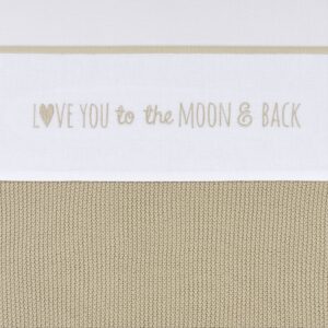 Meyco Baby Love you to the moon & back wieglaken - sand - 75x100cm
