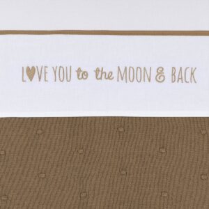 Meyco Baby Love you to the moon & back wieglaken - toffee - 75x100cm