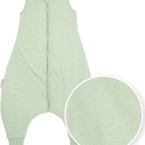 Meyco Baby Slub baby winter slaapoverall jumper - soft green - 104cm