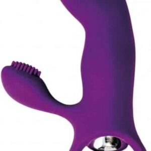 Mini Vibrator met Clitoris Borsteltje - paars